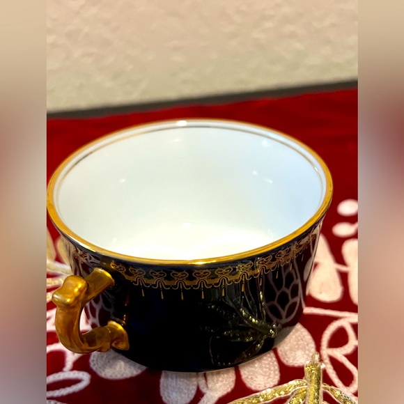 Christineholm Romanov Collection China Cobalt & Gold Cup & Saucer Set Of 2 - Picture 4 of 7